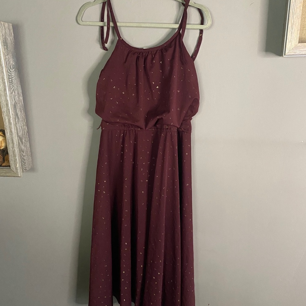 Vintage Plum purple Midi Dress